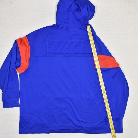 Nike Men Hoodie Pullover NFL Polyester Blue Sz 3XL Dri Fit Patriots Retro Stain - Picture 6 of 8